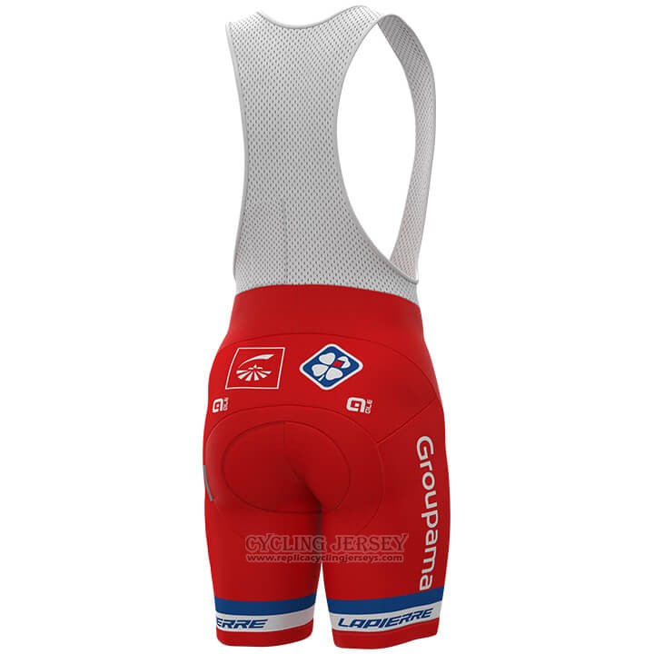 2018 Cycling Jersey France Red White Short Sleeve and Bib Short